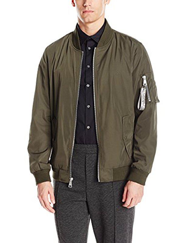 calvin klein bomber jacket green