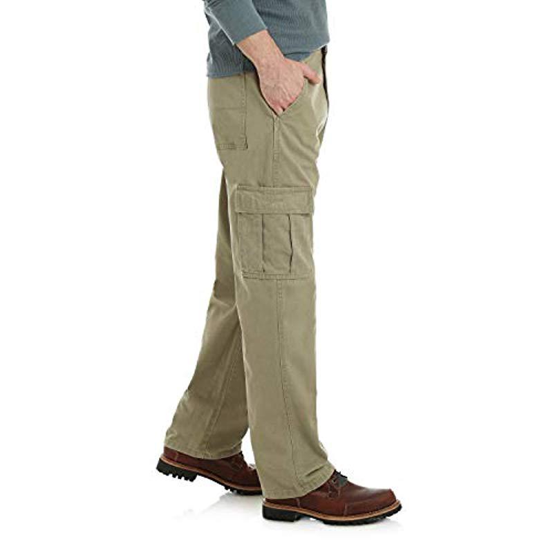 wrangler authentics men's big & tall classic twill relaxed fit cargo pant