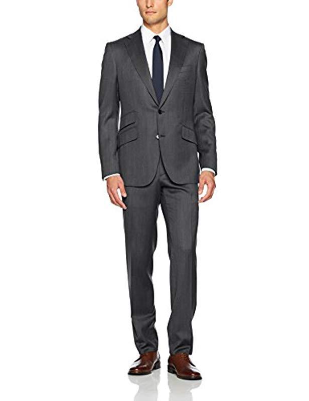 Robert Graham Mens Chayno Modern Fit 2 Button Notch Lapel Side Vent Suit