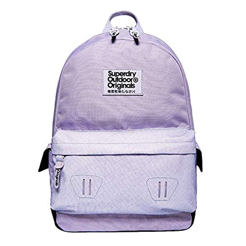 purple superdry bag
