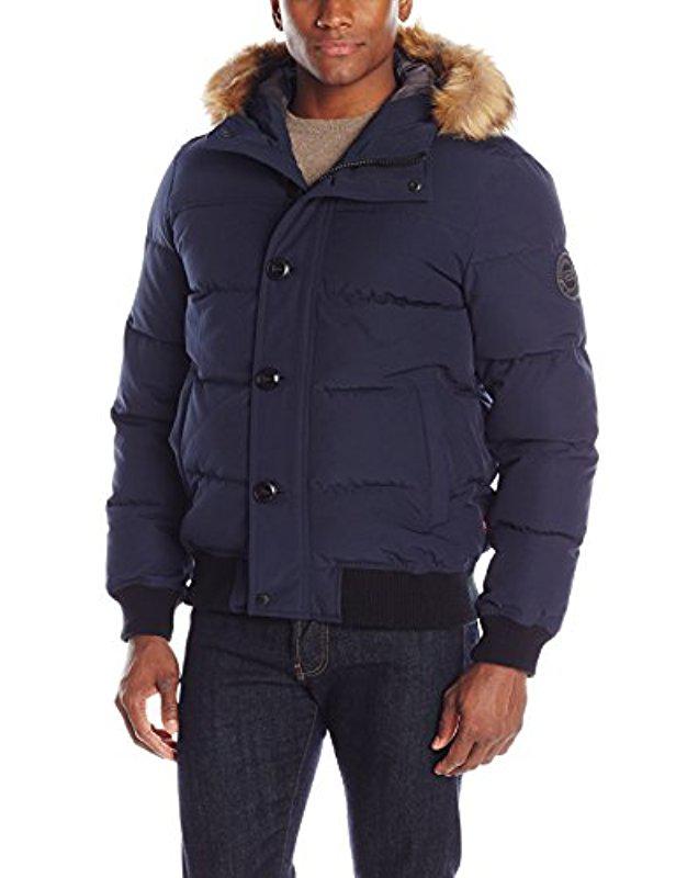 levi's men's shorty snorkel quilted hoody bomber