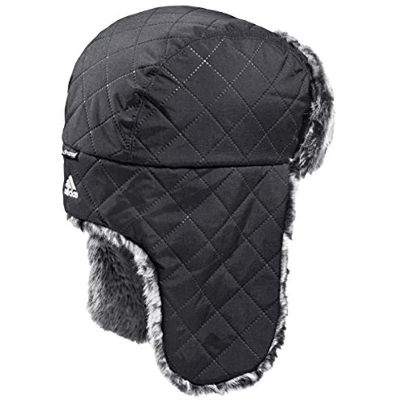 adidas Climaproof Ushanka Hat in Black 