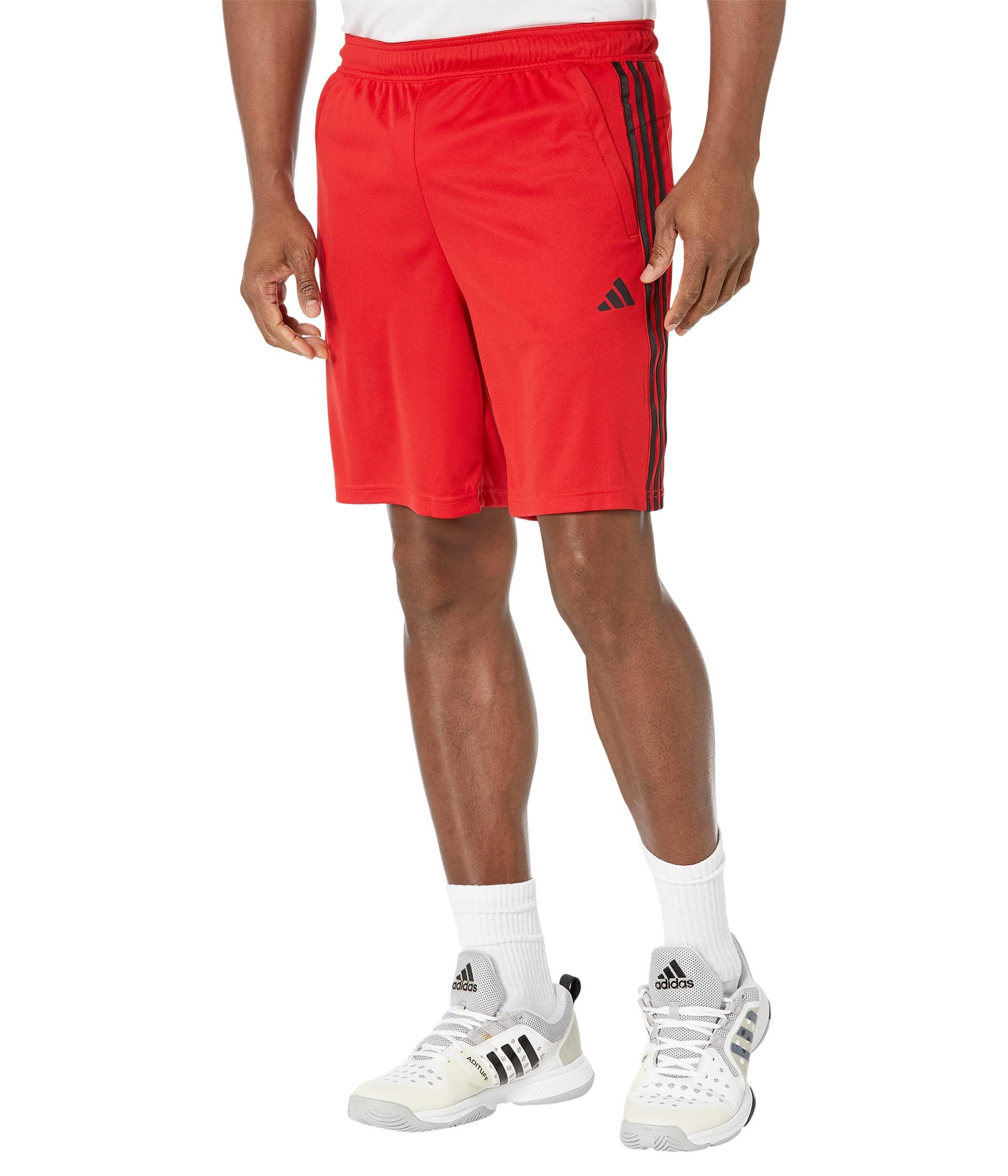 Size Essentials Pique 3-Stripes Training Shorts da Uomo di adidas in Rosso  | Lyst