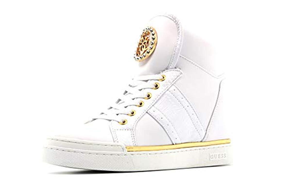 Scarpe Donna Sneakers con Zeppa Interna FL5FREELE12 Bianco Taglia 35 Bianco  di Guess in Bianco | Lyst