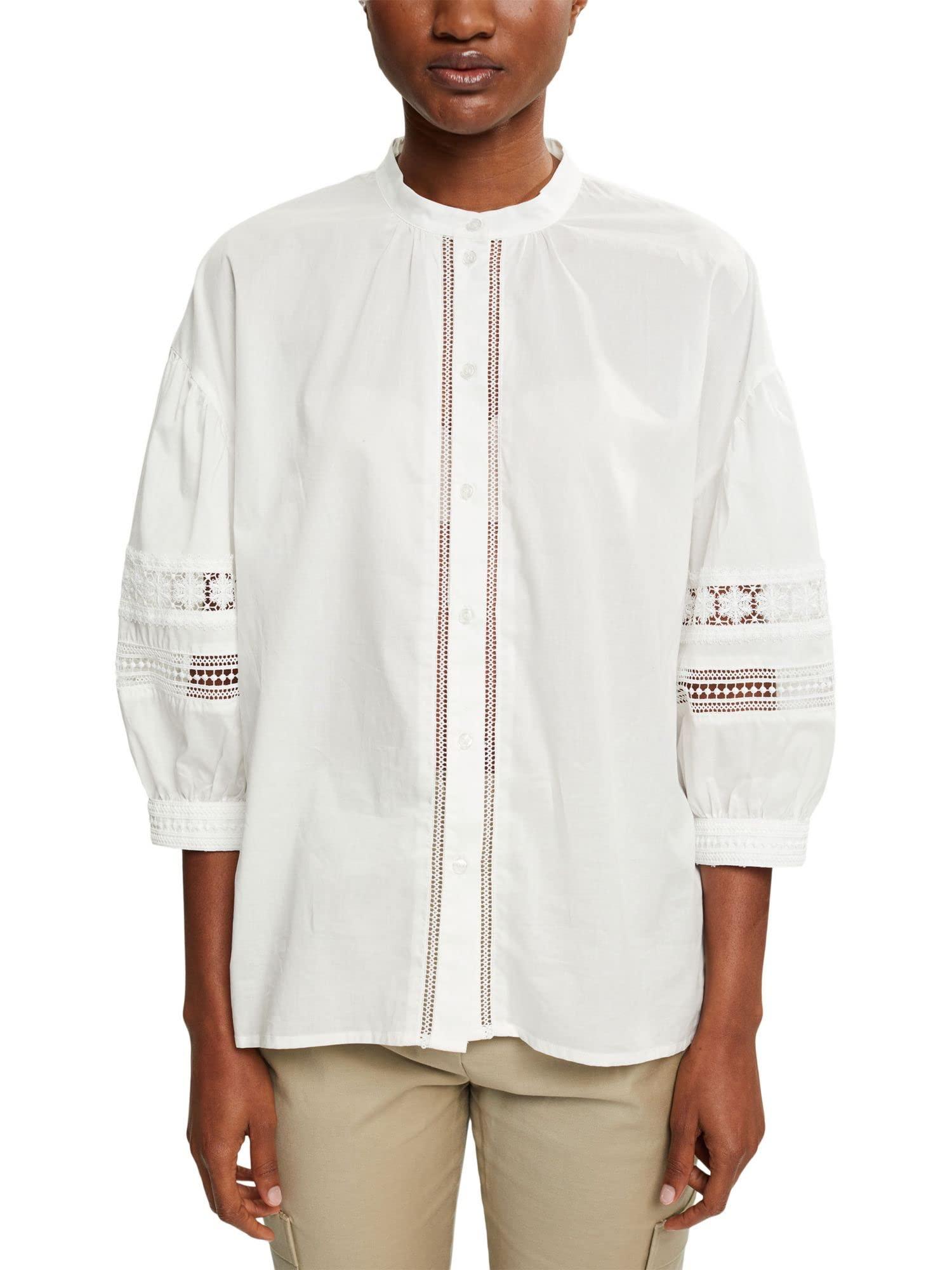 Esprit Collection Bluse mit Spitze in Weiß | Lyst DE