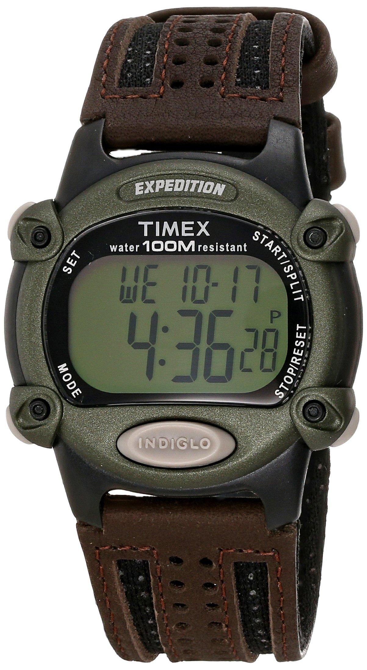 Timex T48042 Expedition Full-size Digital Cat Brown Nylon/leather Strap  Watch in Green | Lyst