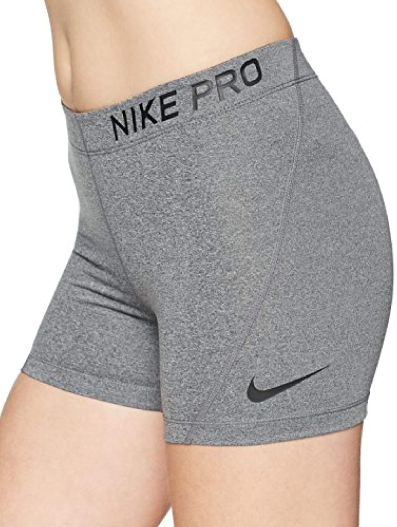 nike pro shorts gray