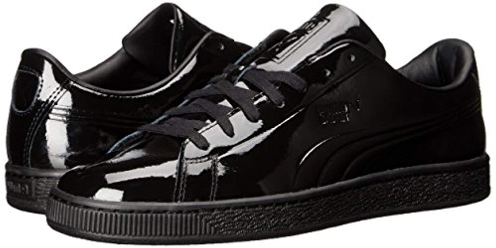 puma basket classic black leather