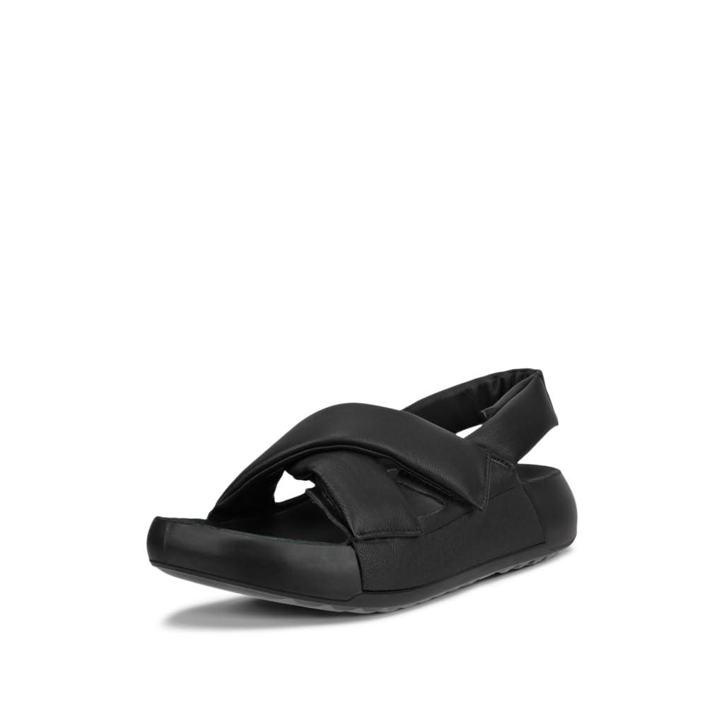 Ecco black sandals sales