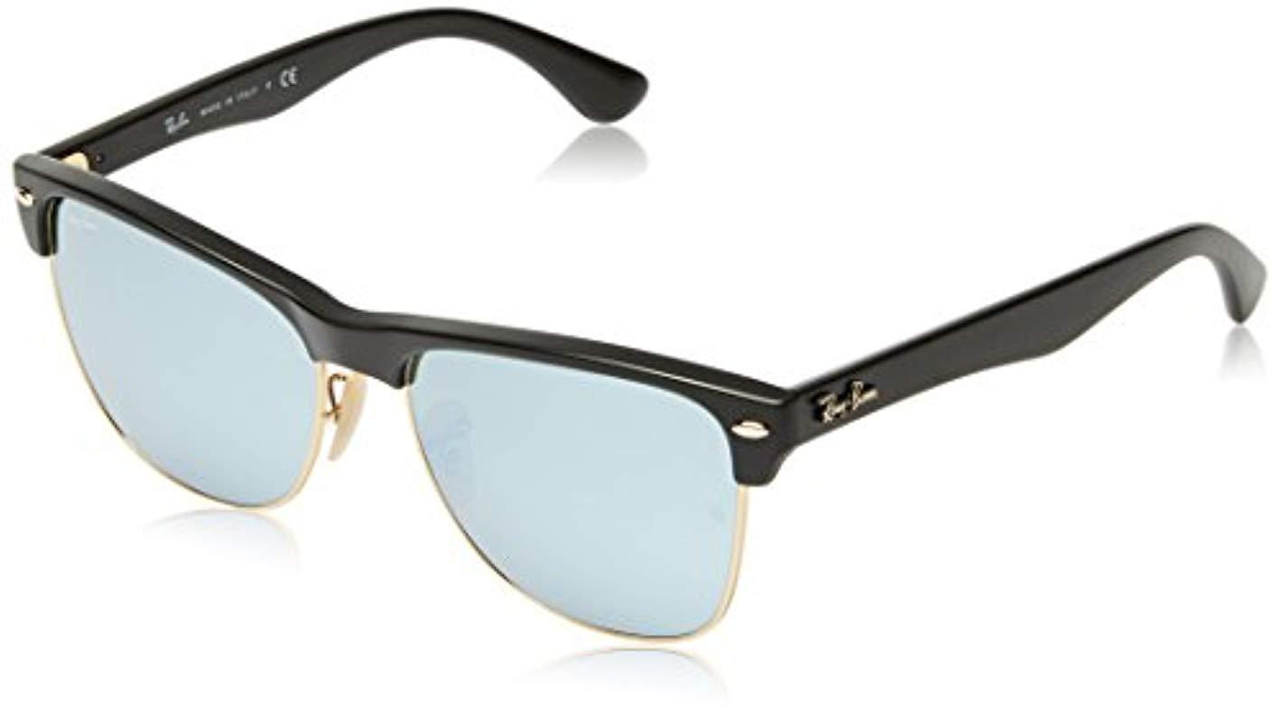 Ray-Ban Rb4175 Clubmaster Square Oversized Sunglasses, Black  Demishiny/silver Flash, 57 Mm for Men - Save 40% - Lyst