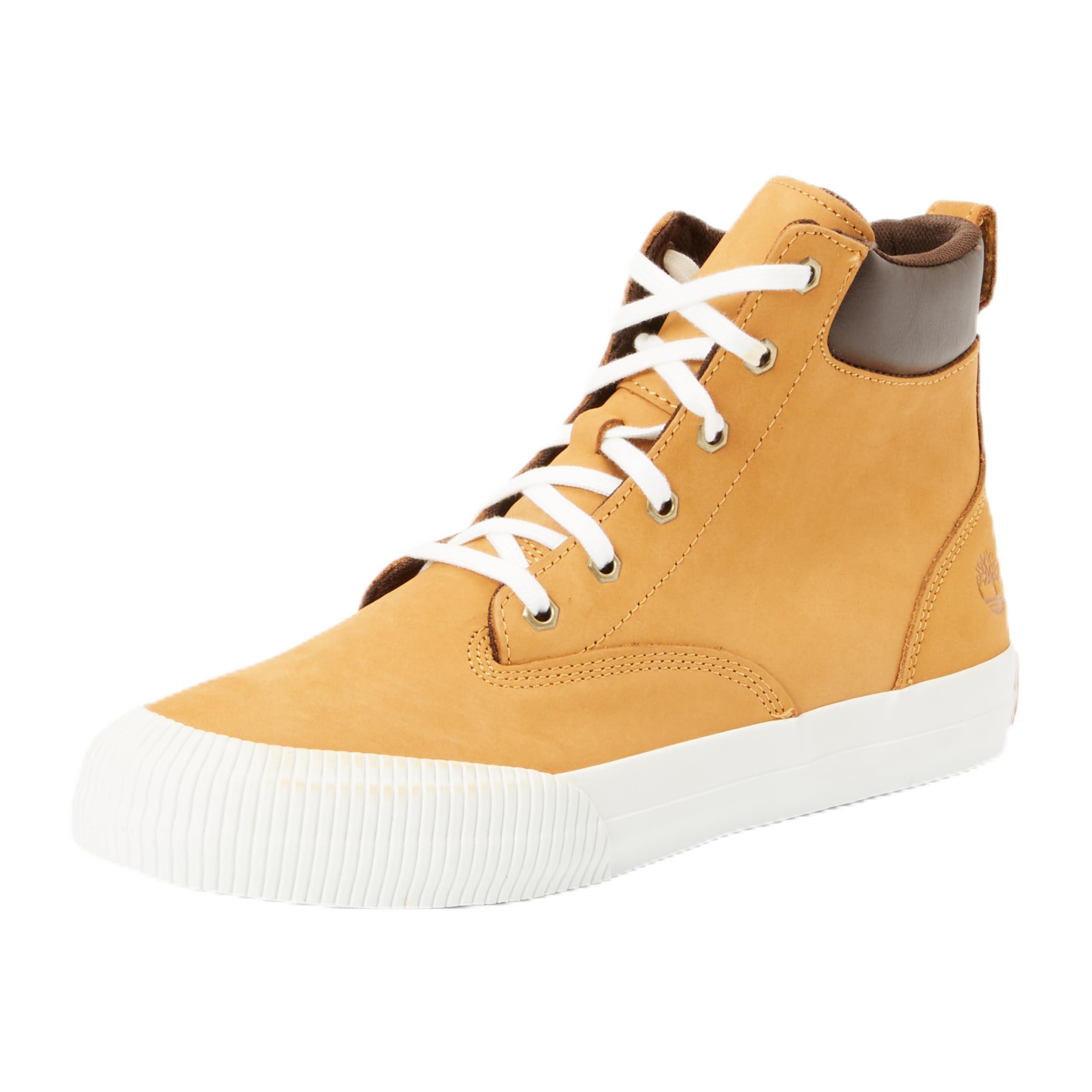 Timberland Skyla Bay High Top Lace Up Sneaker in Natural Lyst