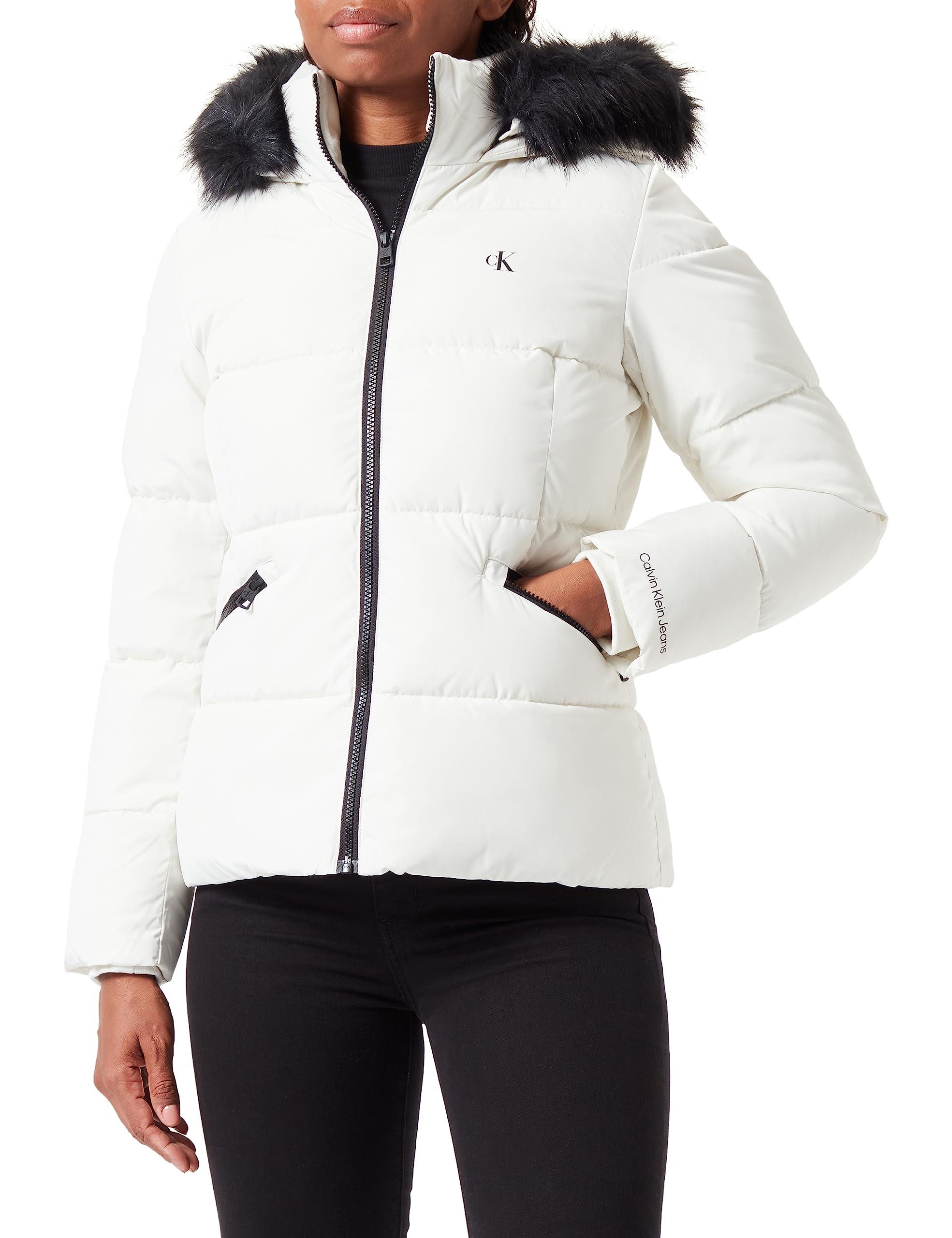 Calvin klein coat white best sale