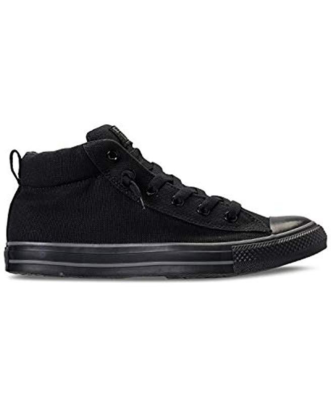 Converse Men's Chuck Taylor All Star Street Mid Casual Sneakers From Finish  Line in Black for Men | Lyst