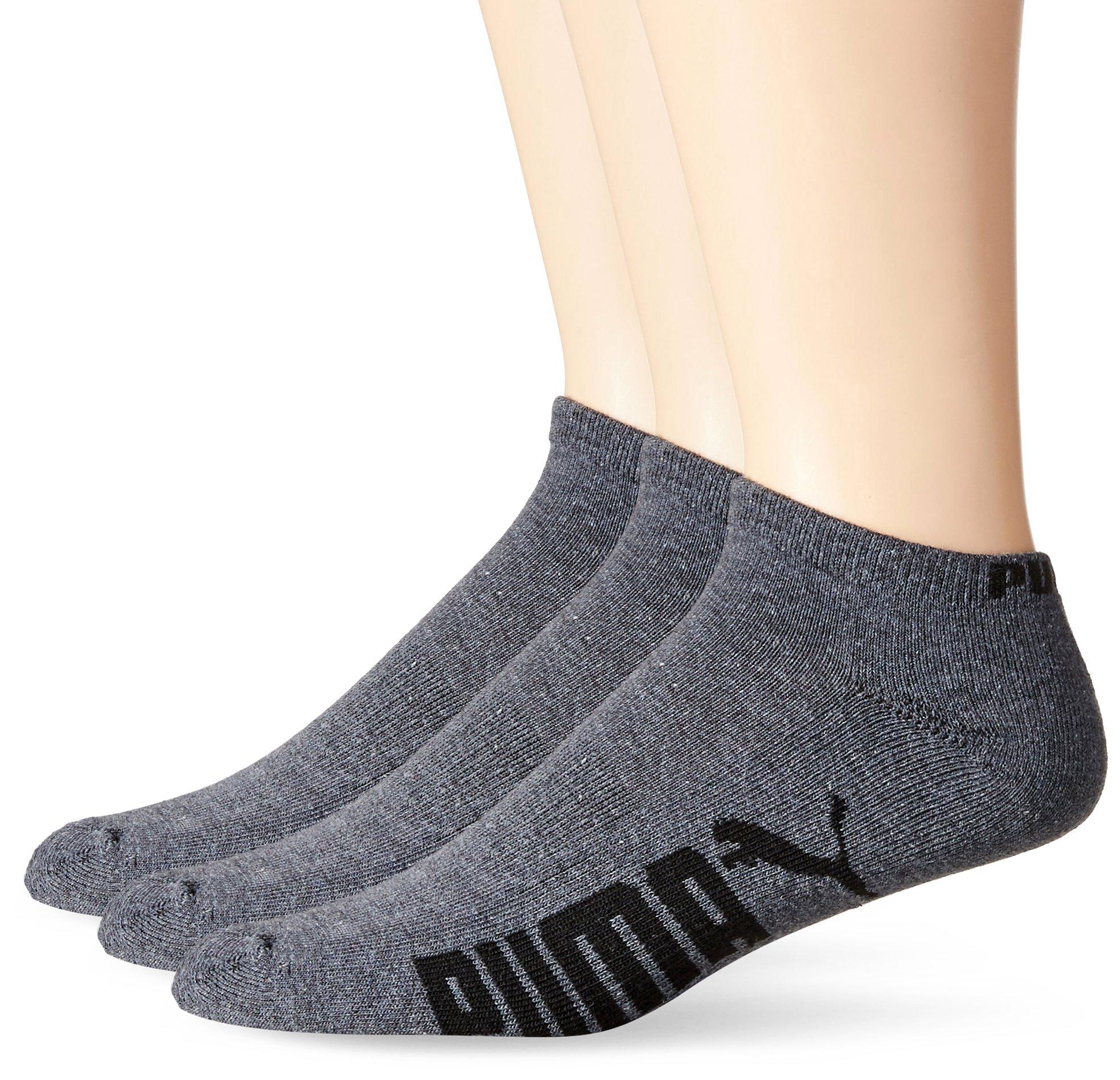 PUMA Synthetic Socks Low Cut Socks in Grey w/ Black (Gray) for Men Lyst