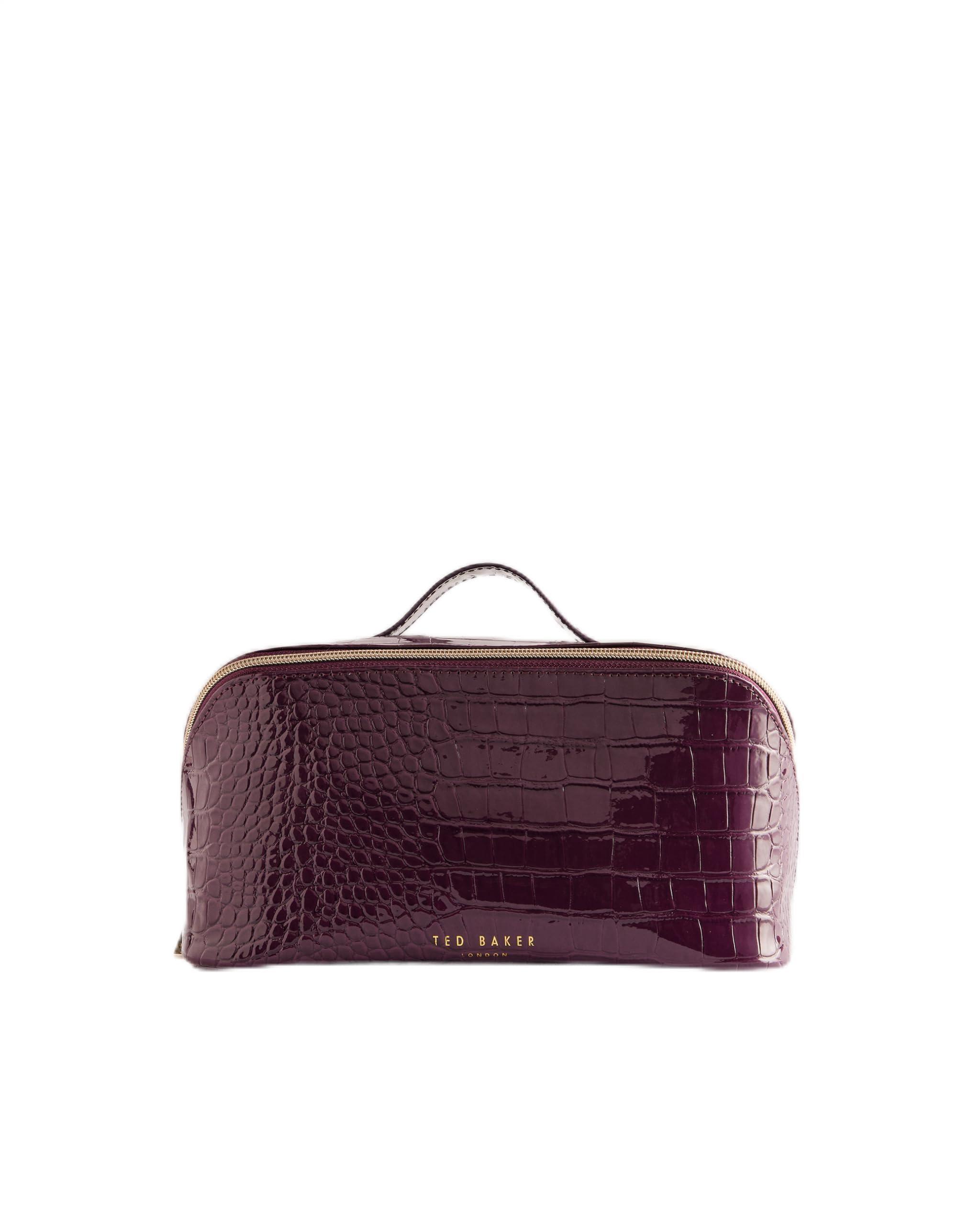 Ted Baker Haanas-croc Effect Large Rectangular Washbag in Purple