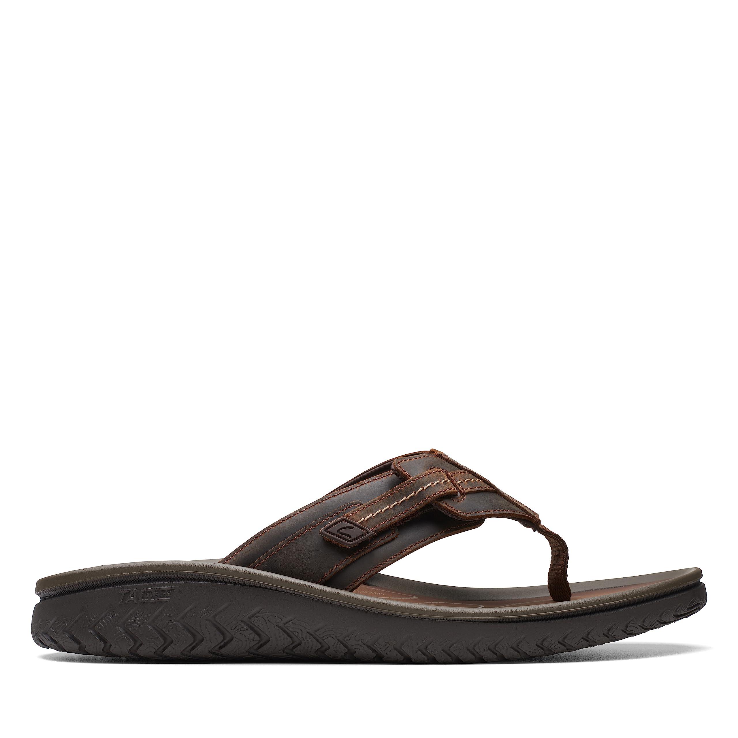 Clarks Wesley Sun Flip-flop in Brown for Men | Lyst