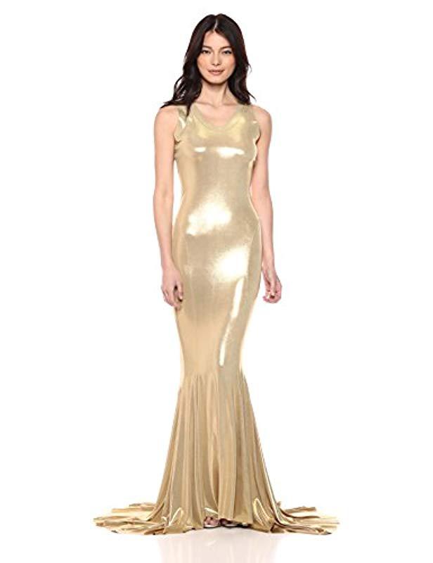 norma kamali fishtail gown
