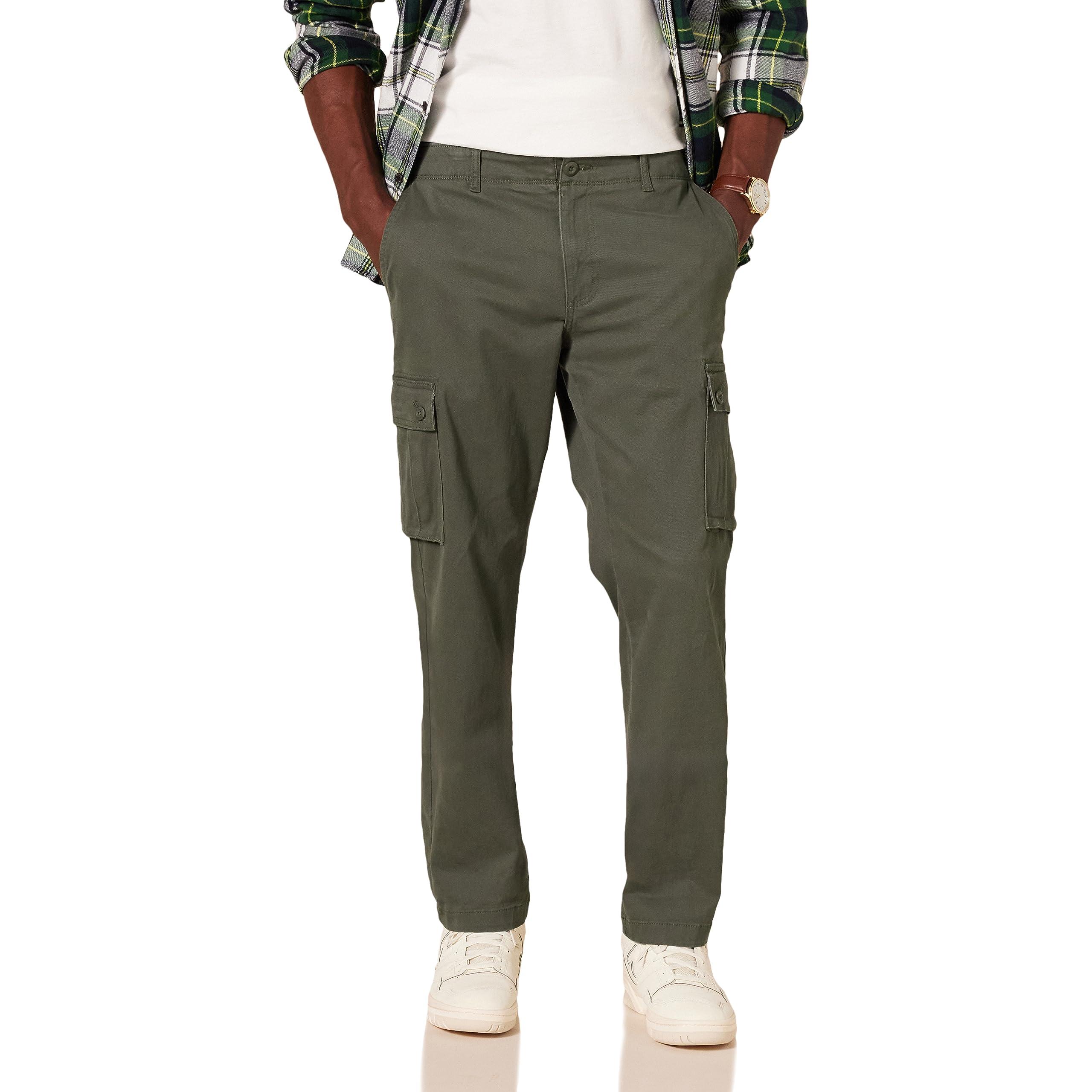 Buy Dealinkee Men's Waterproof Work Cargo Long Pants with Pockets (Green,  Large) at Amazon.in
