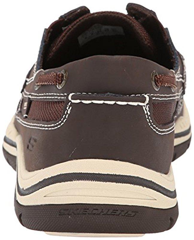 Skechers Leather Usa Expected Gembel Relax Fit Oxford in Chocolate (Brown)  for Men - Lyst