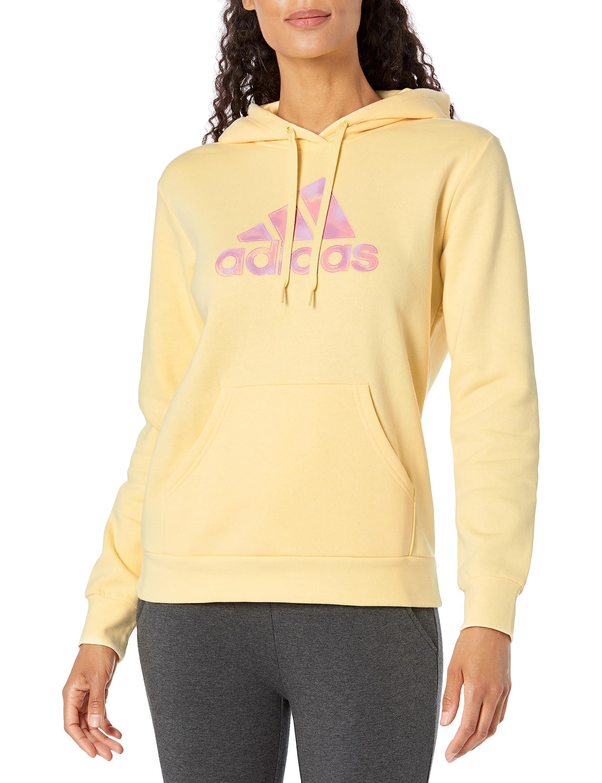 adidas Badge Of Sport 2-tone Graphic Hoodie in Yellow | Lyst