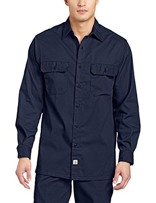 Carhartt Mens Twill Long Sleeve Work Shirt Button Front S224