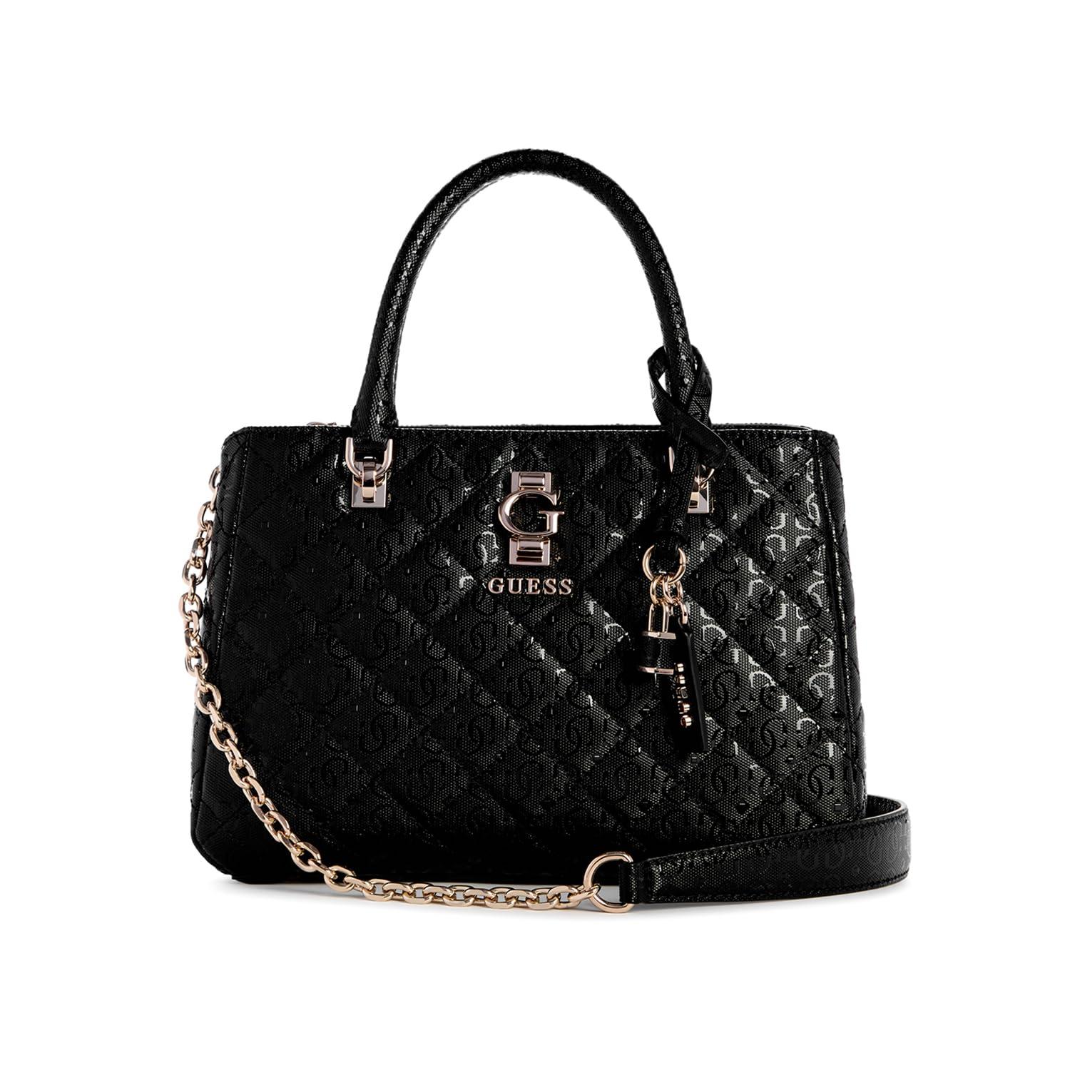 Guess Bessey Luxury Satchel in Black Lyst