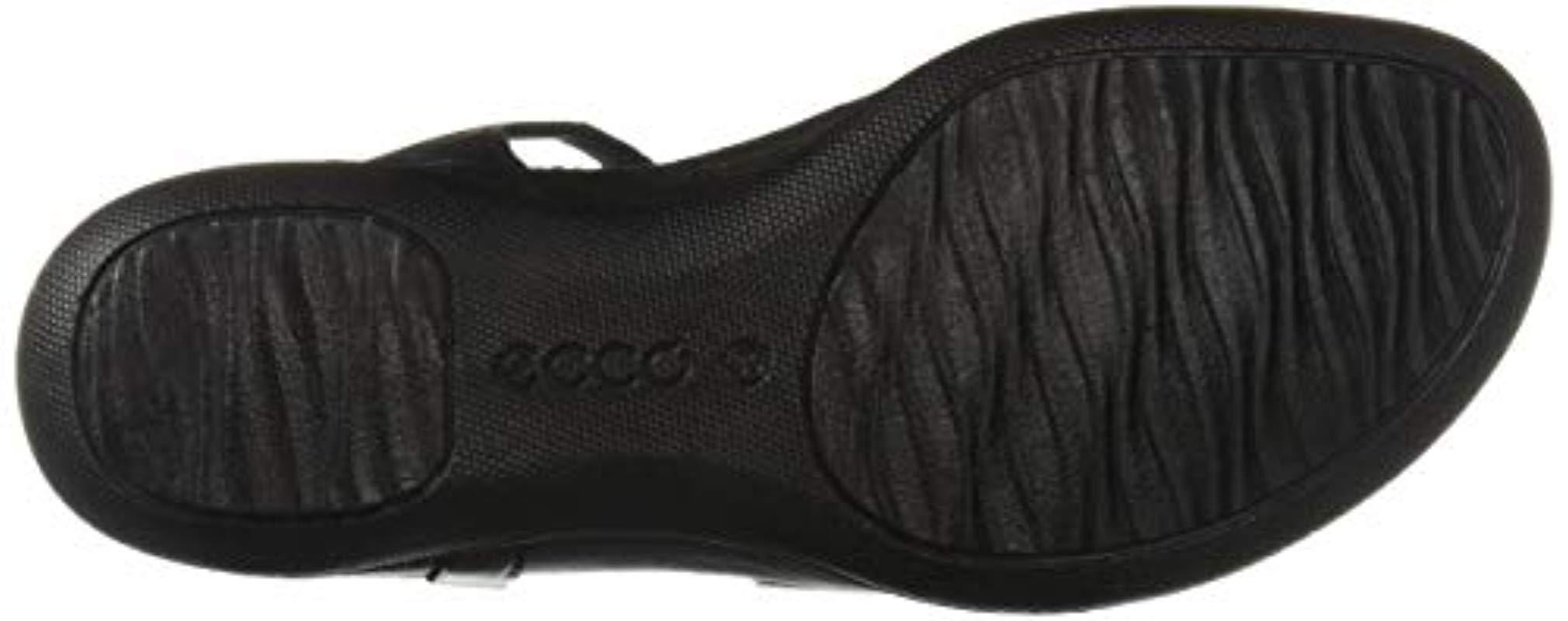 Ecco Leather Flash T-strap Sandal in Black - Save 53% | Lyst UK