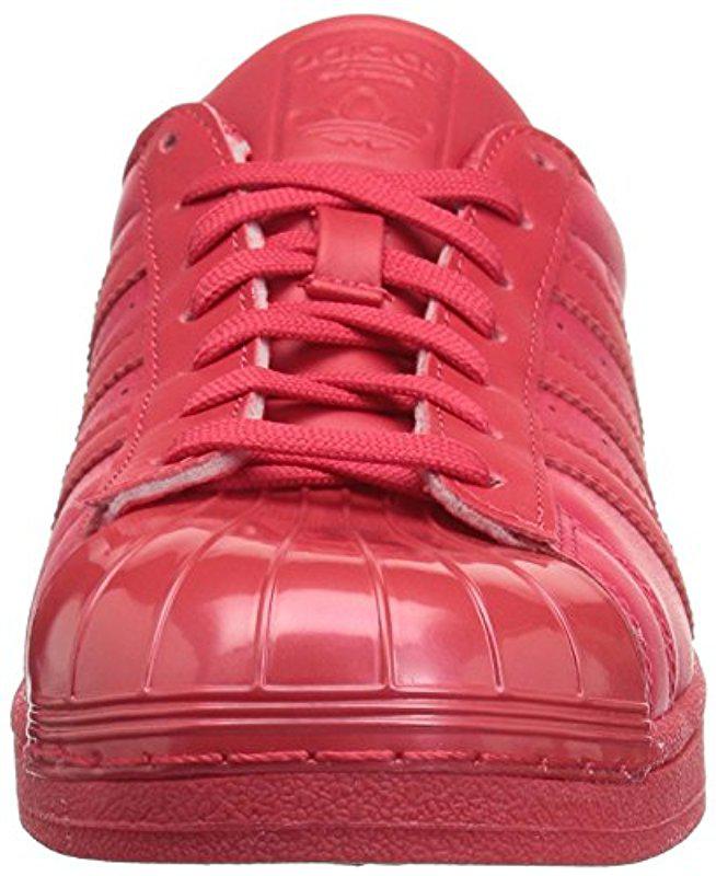 adidas superstar glossy toe red