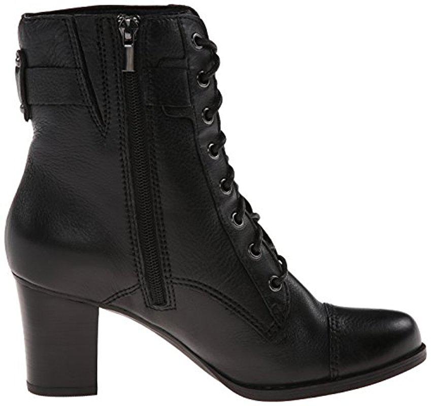 Details about   Clarks Jolissa Gypsum Womens 5 Black Leather Ankle Boots Block Heel Toe Size 5 M