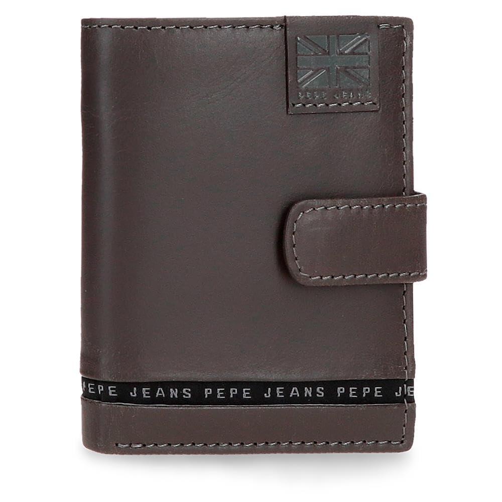 Monedero Pepe Jeans Cracker Con Tarjetero - Piel Beige - Medidas 11x7x1.5 Cm - Compacto Y Práctico