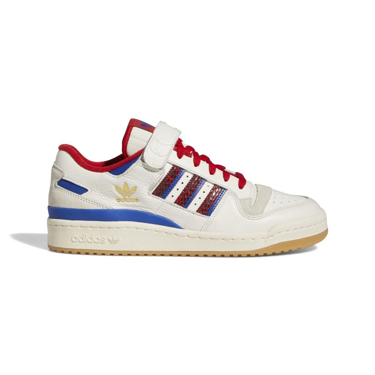adidas Forum 84 Low Unisex Trainers Adult, Beige White Blue Red