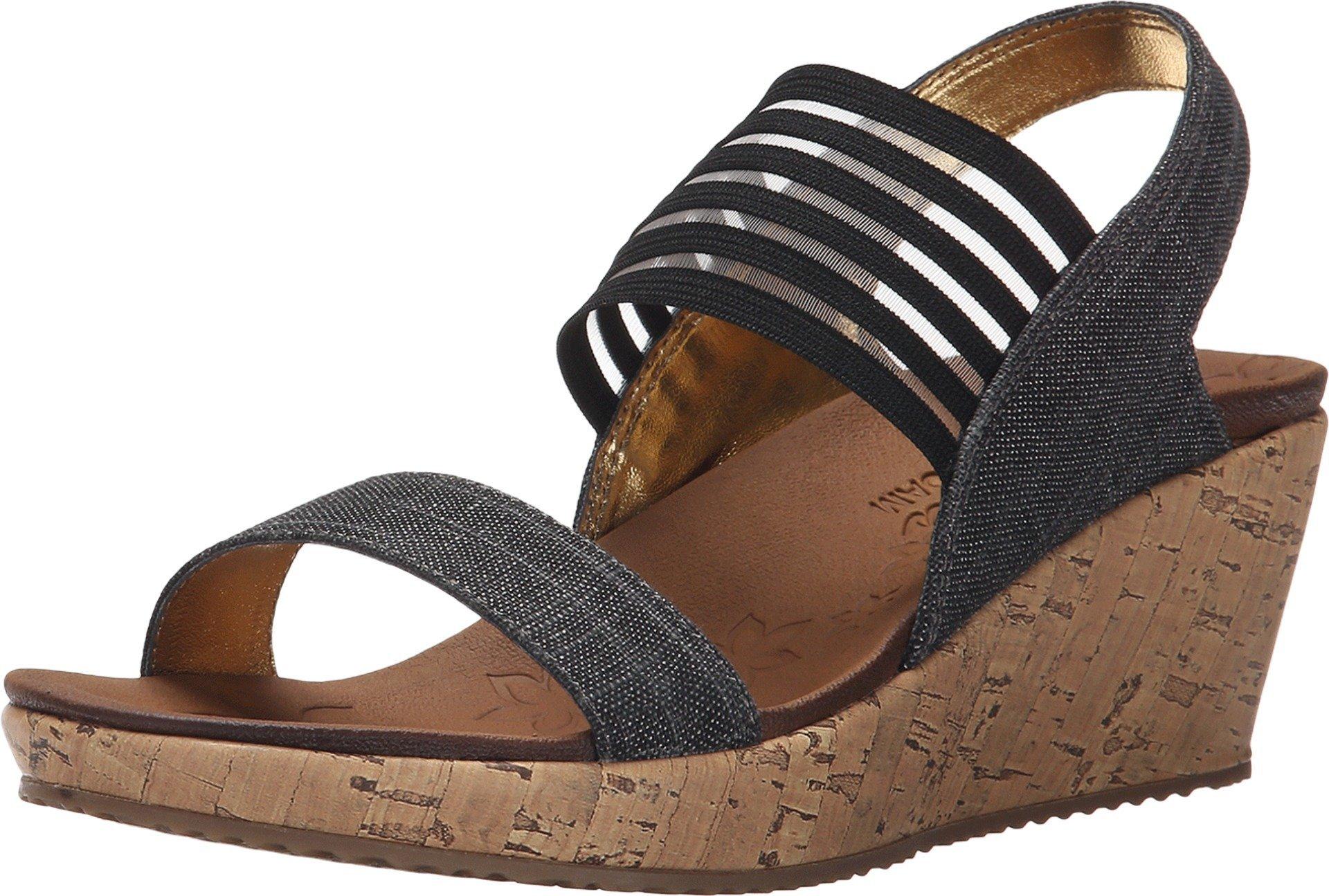 skechers cali women's beverlee smitten kitten wedge sandal