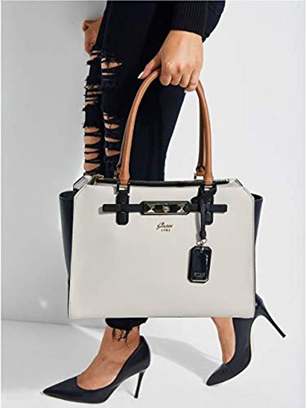 guess cherie status carryall satchel