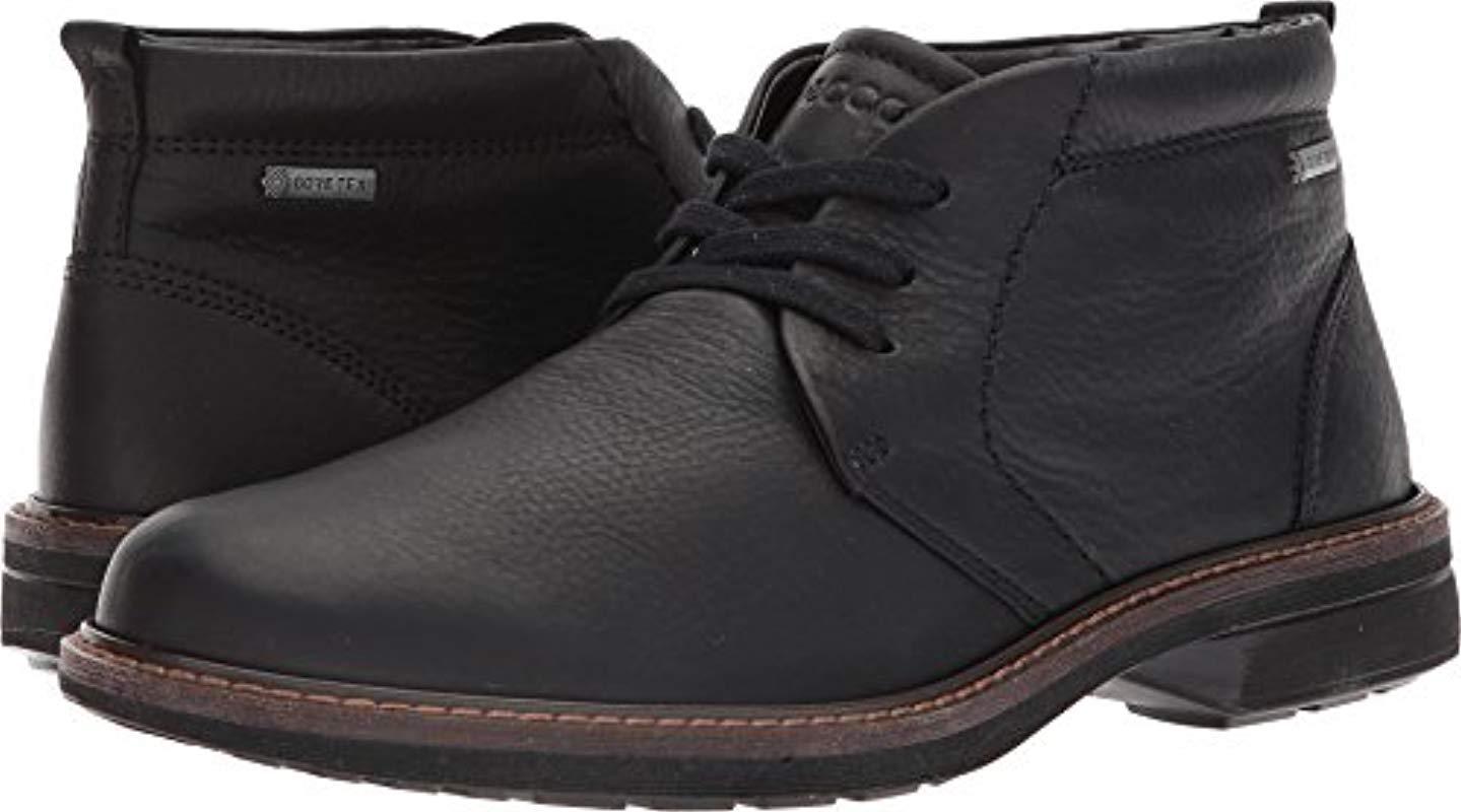 Ecco Leather Turn Gore-tex Tie Chukka Boot in Black for Men - Save 39% -  Lyst