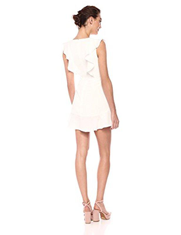 bcbg tyrah ruffle mini dress