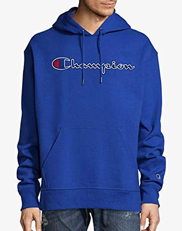 champion men's graphic powerblend fleece hood