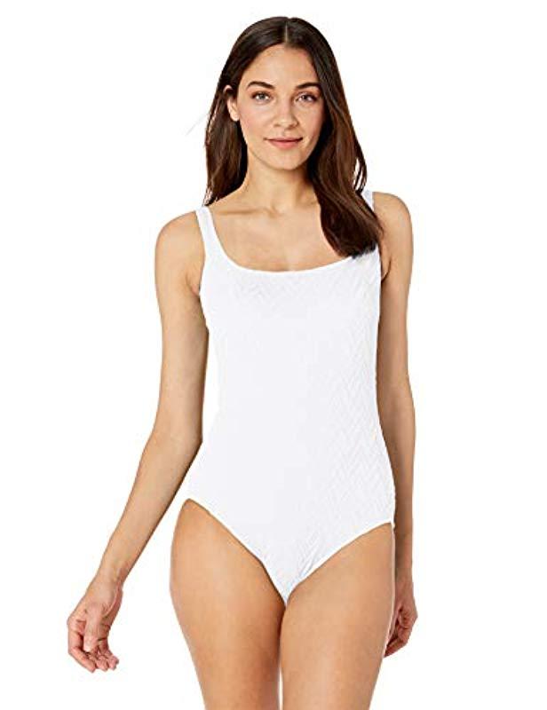 white square neck swimsuit