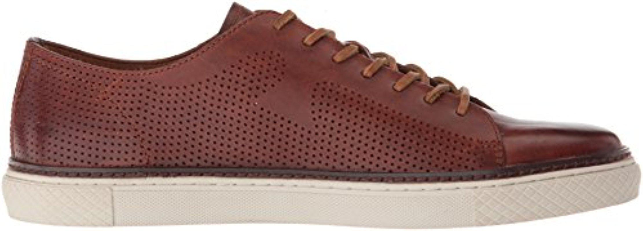 frye gates perf logo leather sneaker