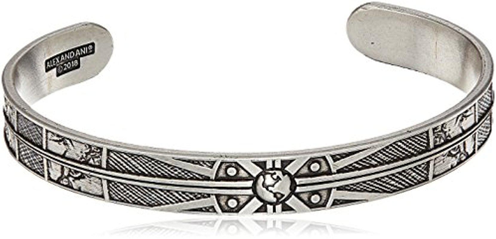 ALEX AND ANI S Compass Cuff Bracelet in Metallic for Men | Lyst