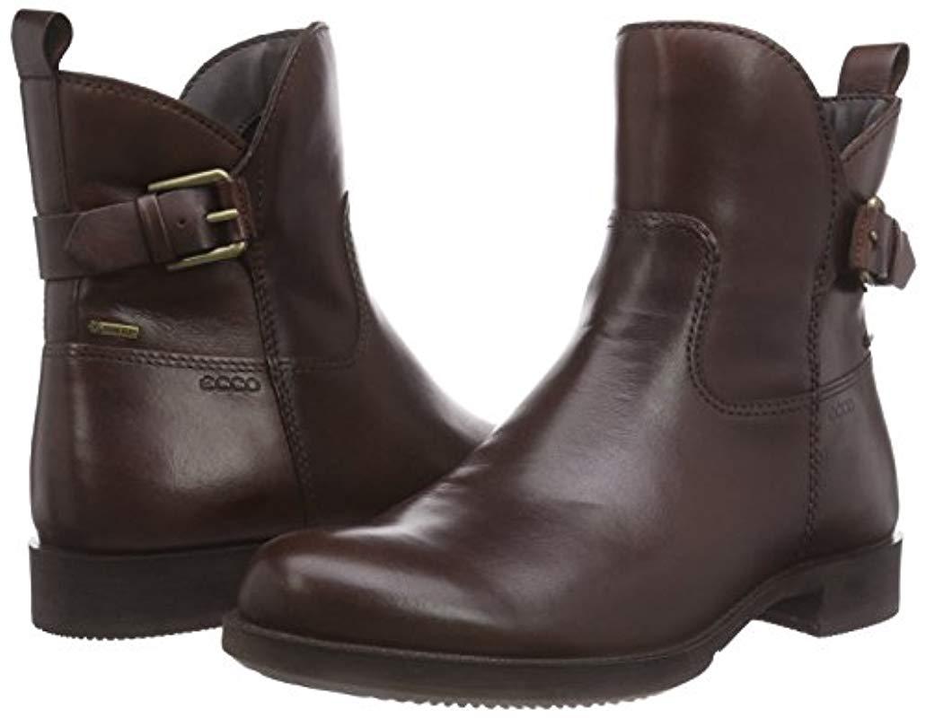 Ecco Leather Saunter, Chelsea Ankle Boots in Brown - Lyst