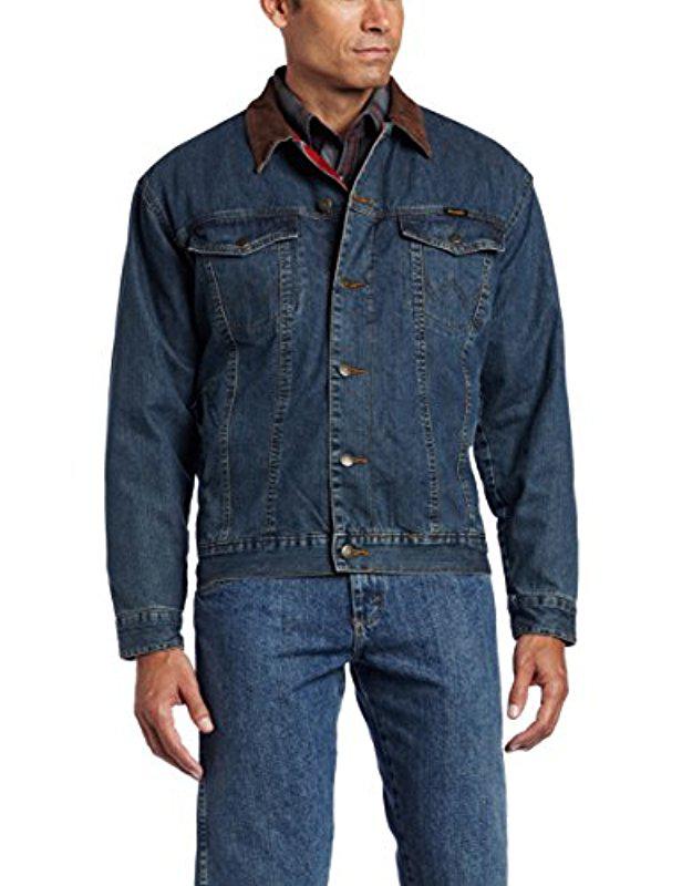 Wrangler Rustic Blanket Lined Denim Jacket in Blue for Men Lyst