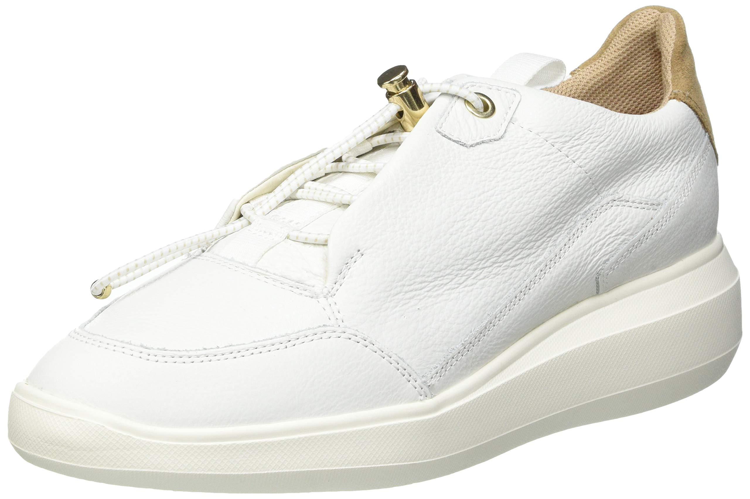 Geox D Rubidia B Sneaker in White Tobacco (White) - Lyst
