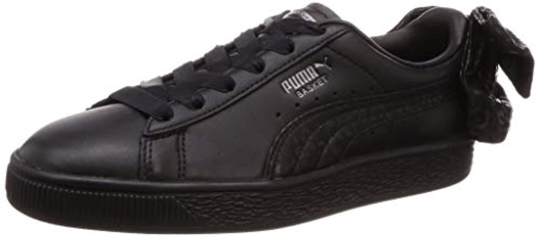 puma bow trainers black