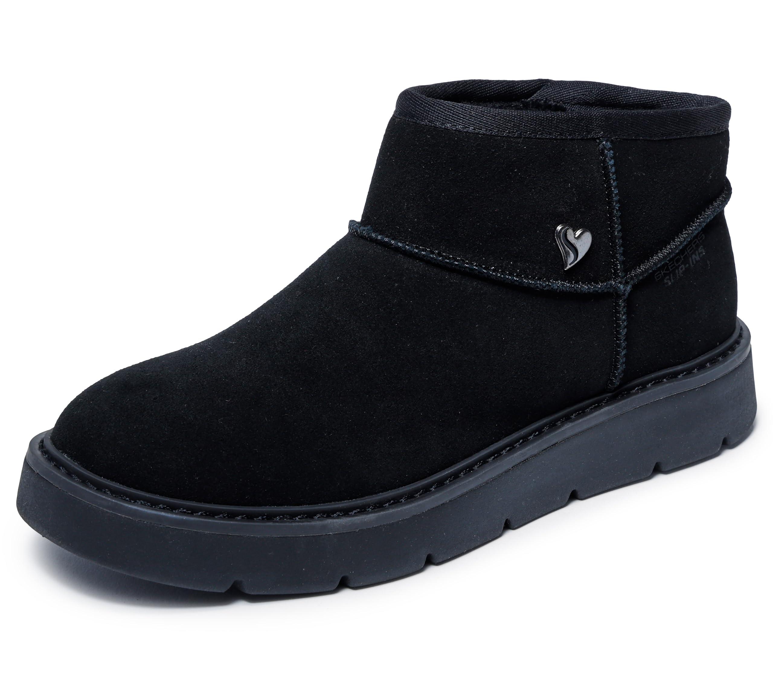 Amazon Skechers Ladies Black Ankle Boots Skechers Keepsakes Cozy