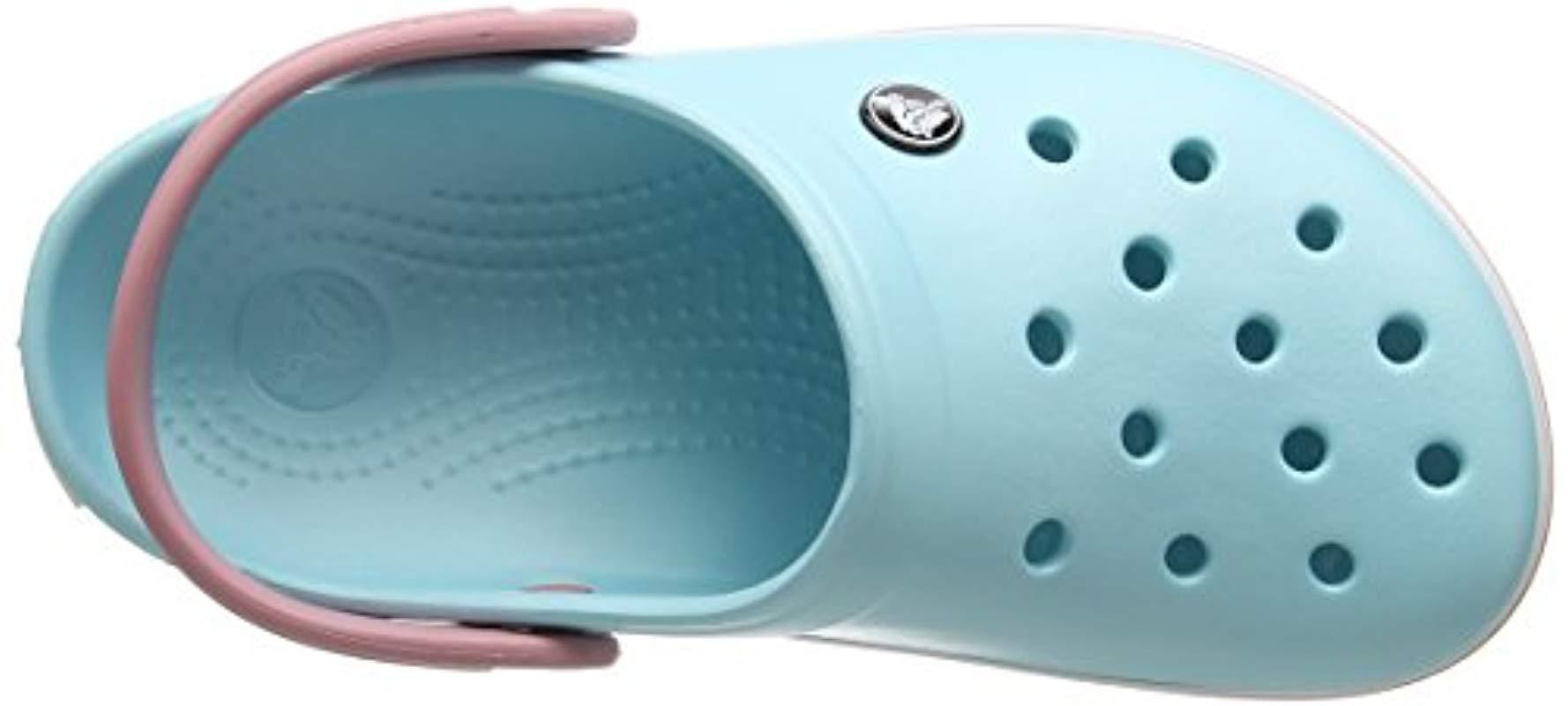 crocs ice blue white