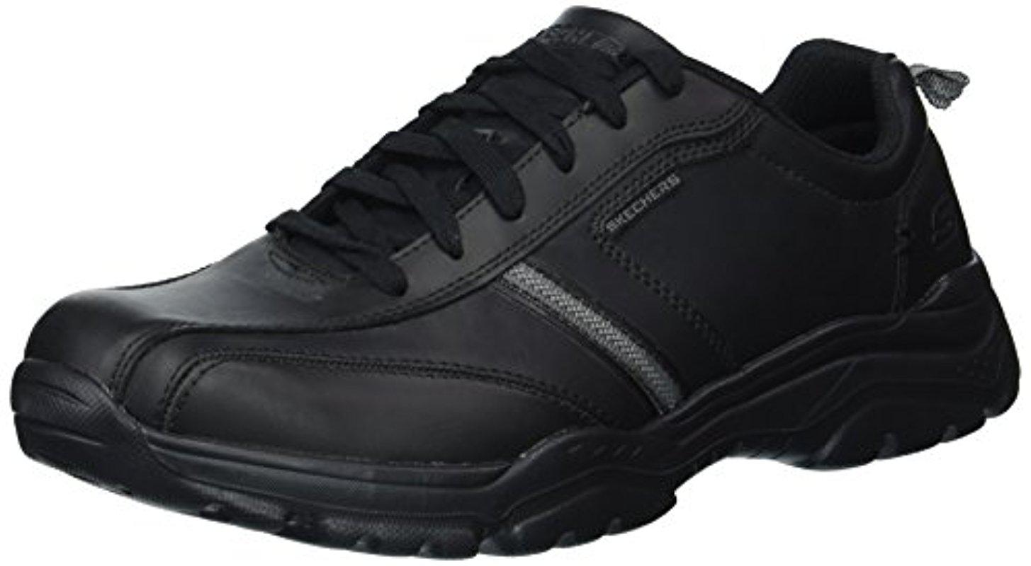 Skechers Leather Relaxed Fit-rovato-larion Oxford in Black 7 (Black) for  Men | Lyst