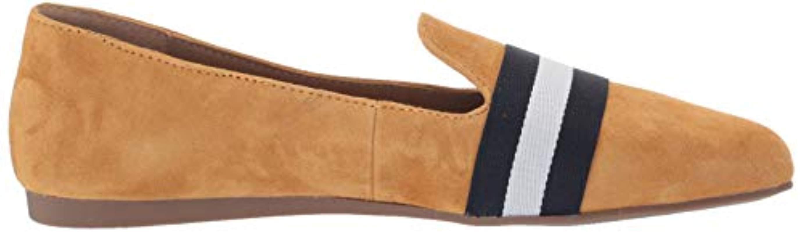 nema mustard suede leather striped loafers