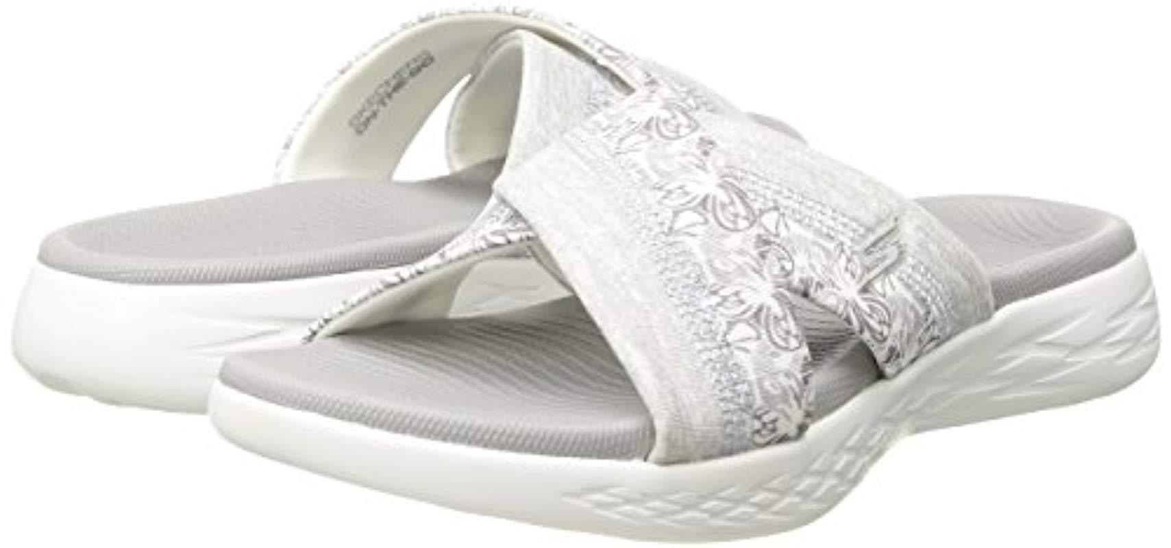 Skechers On-the-go 600-monarch Slide Sandal in White | Lyst UK
