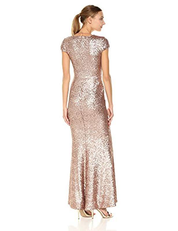 dress the population michelle sequin gown