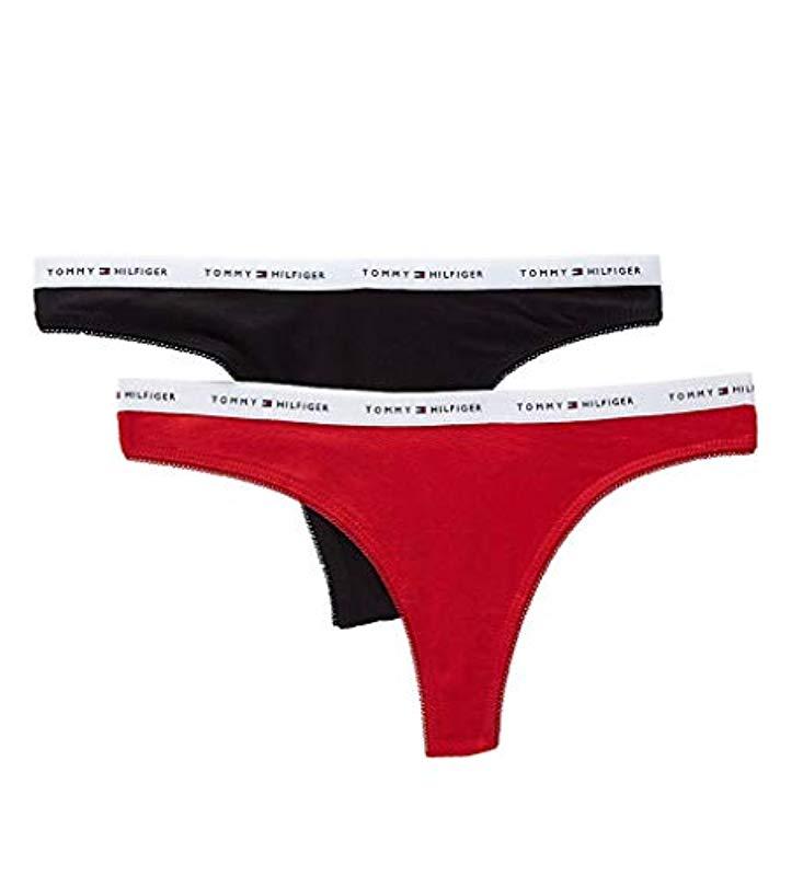 black cotton thong multipack